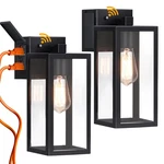 Outdoor Lights With Gfci Outlet, Dusk To Dawn Wall Lantern Porch Fixtur.... Fixed Price $70.46.