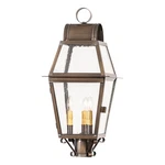 Irvins Country Tinware Outdoor Post Light Solid Weathered Brass - 3. Fixed Price $619.95.