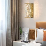 Led Wall Fixtures, Crystal Light, Modern Golden Lamp New. Fixed Price $82.83.