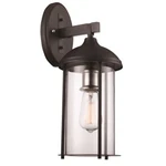 Trans Globe Blues 16.5" Lt Outdoor Wall Lantern, Black/nickel/clear - 50232BK. Fixed Price $94.99.