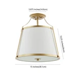 Safavieh Lanis 3LT 15" Flush Mount, Reduced Price 2172752186 FLU4056A. Fixed Price $94.00.
